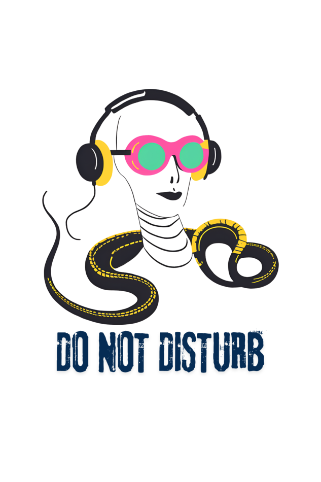 Men-Printed T Shirt-do not disturb-snake listening song