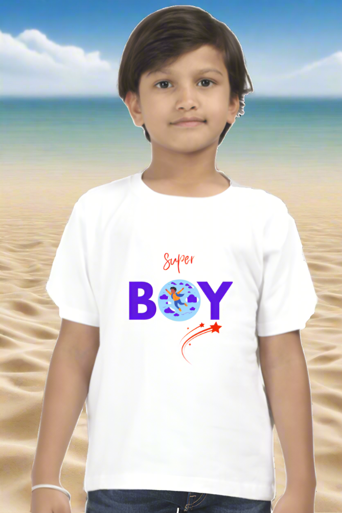 Boy-Printed T Shirt-Super Boy