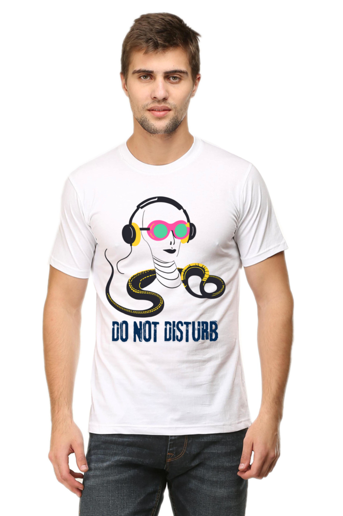 Men-Printed T Shirt-do not disturb-snake listening song