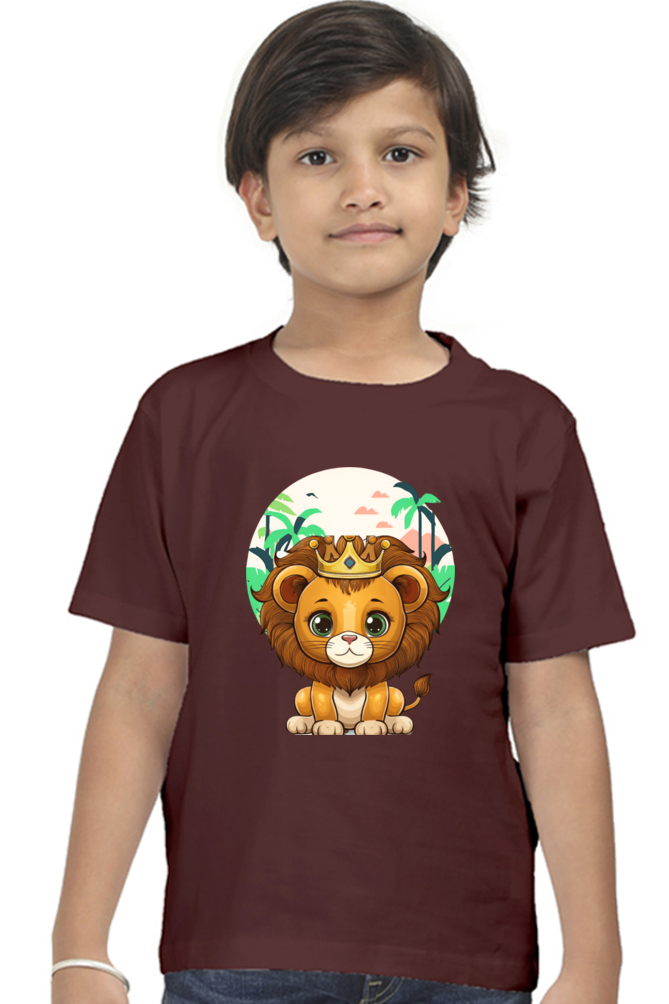 Boy's-Printed T shirt-Lion Cub