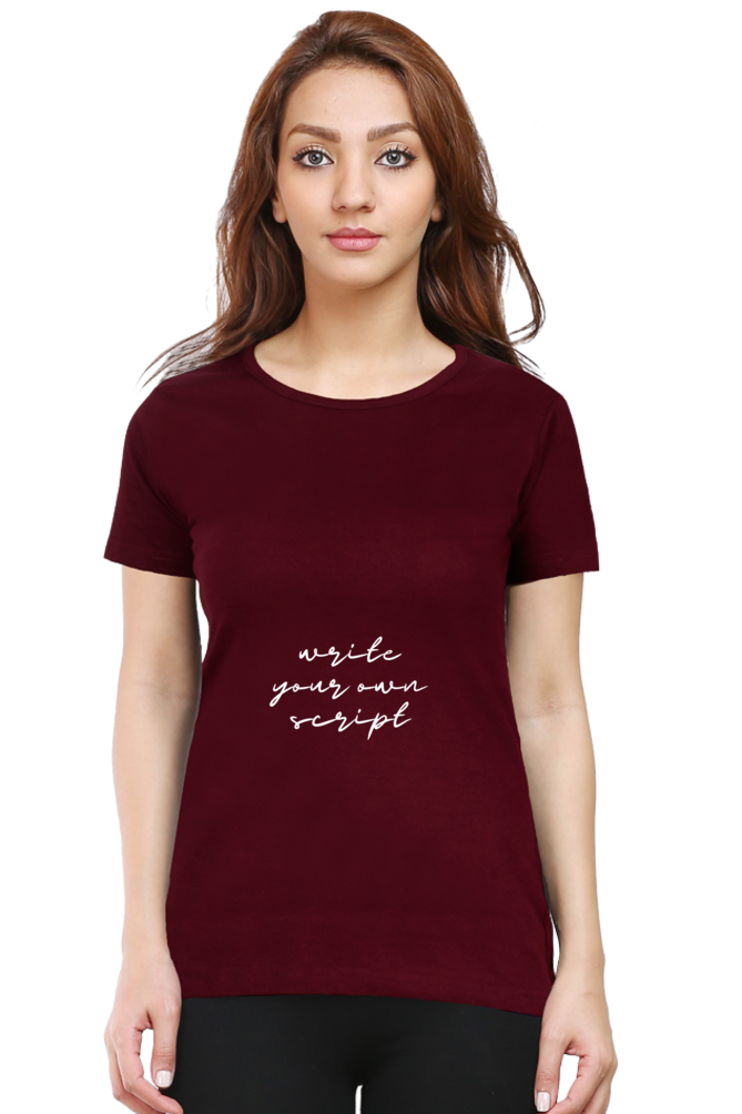 Women Round Neck Half Sleeve Classic - (write your story)