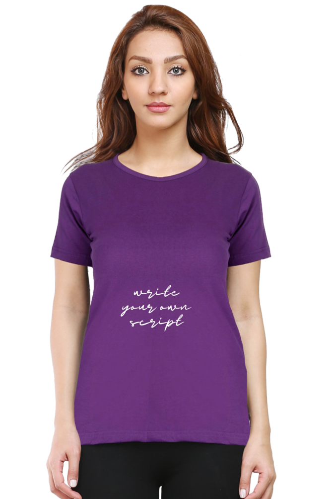 Women Round Neck Half Sleeve Classic - (write your story)