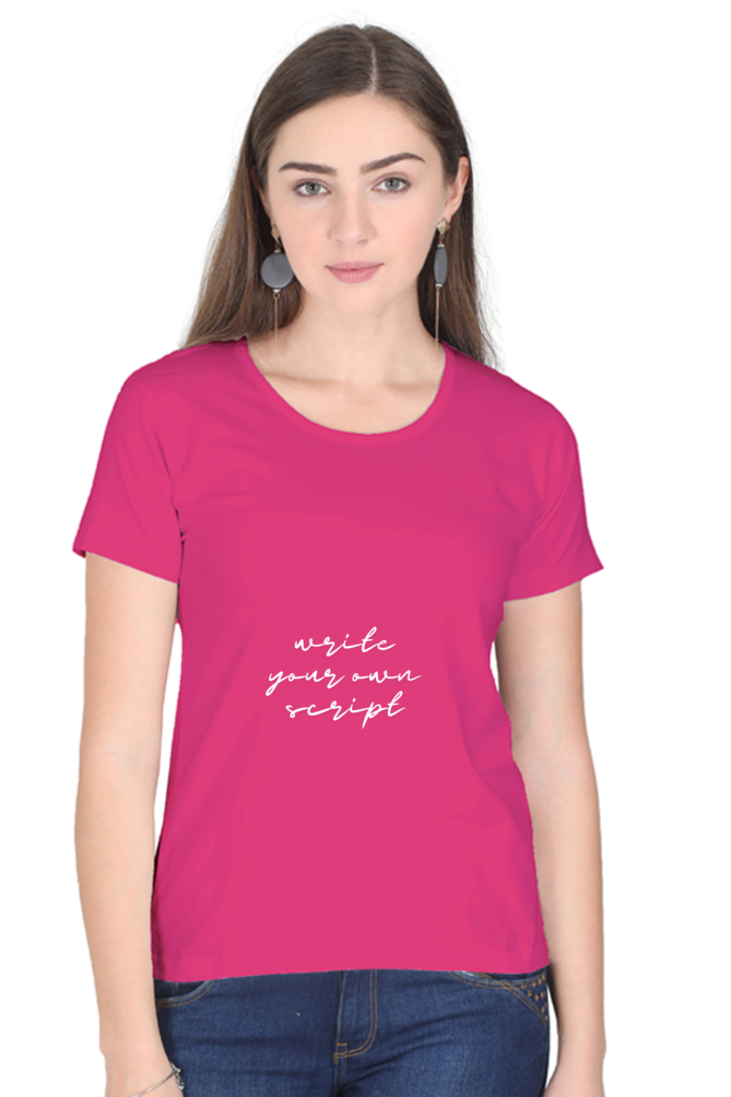 Women Round Neck Half Sleeve Classic - (write your story)