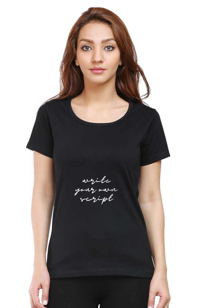Women Round Neck Half Sleeve Classic - (write your story)