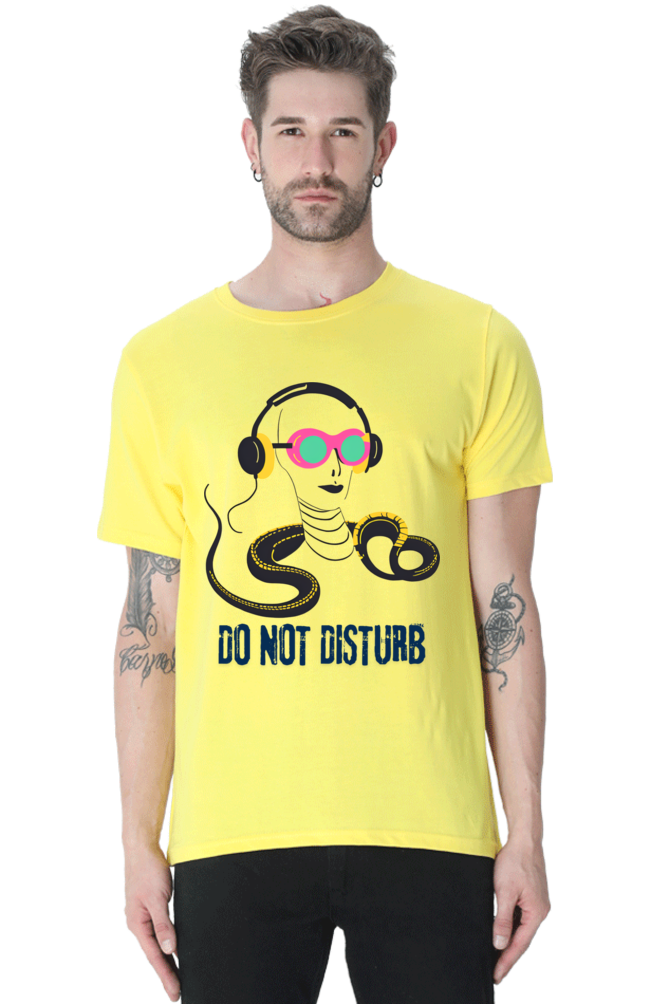 Men-Printed T Shirt-do not disturb-snake listening song