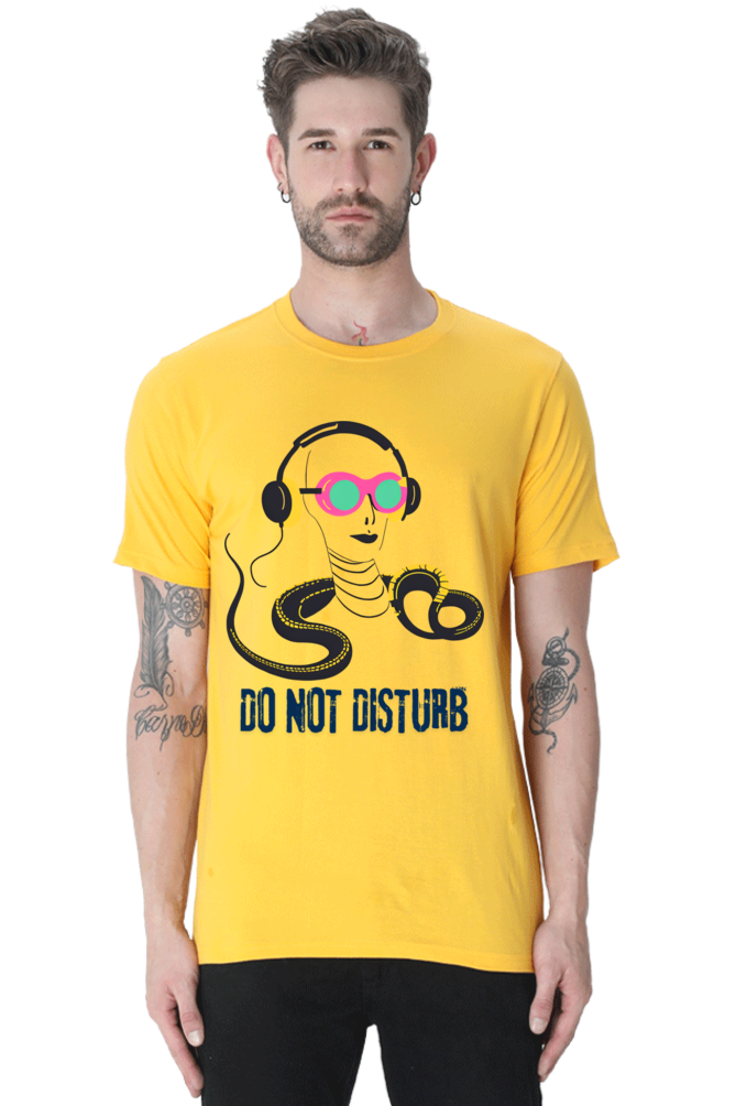 Men-Printed T Shirt-do not disturb-snake listening song