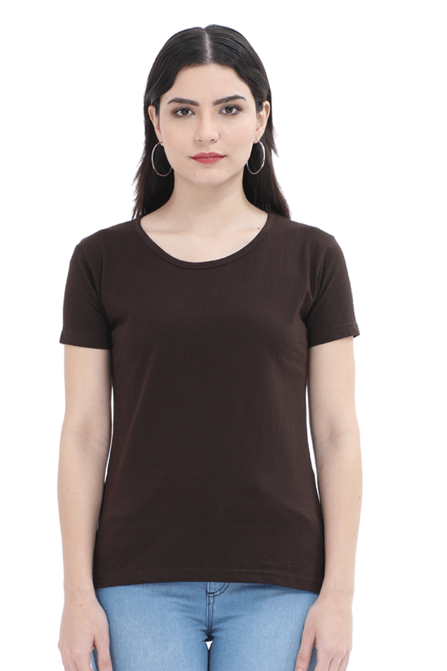 Female Round Neck Half Sleeve Classic T - shirt