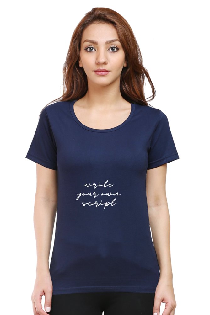 Women Round Neck Half Sleeve Classic - (write your story)