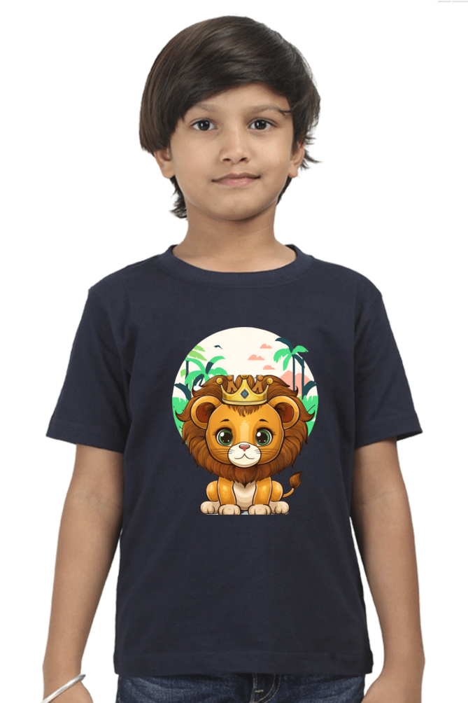Boy's-Printed T shirt-Lion Cub