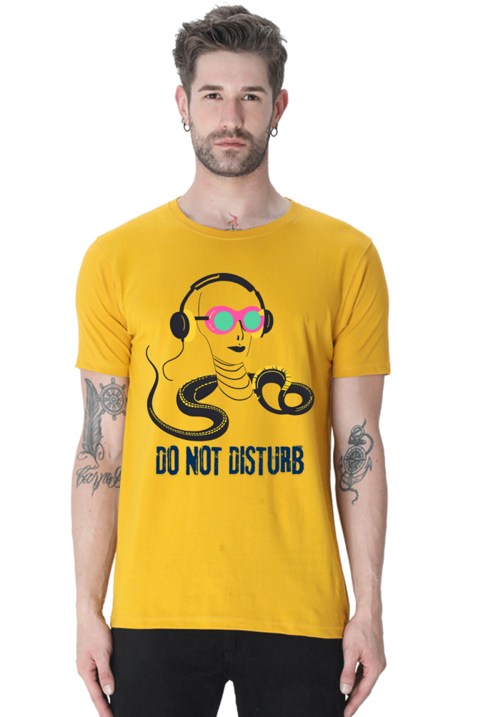 Men-Printed T Shirt-do not disturb-snake listening song