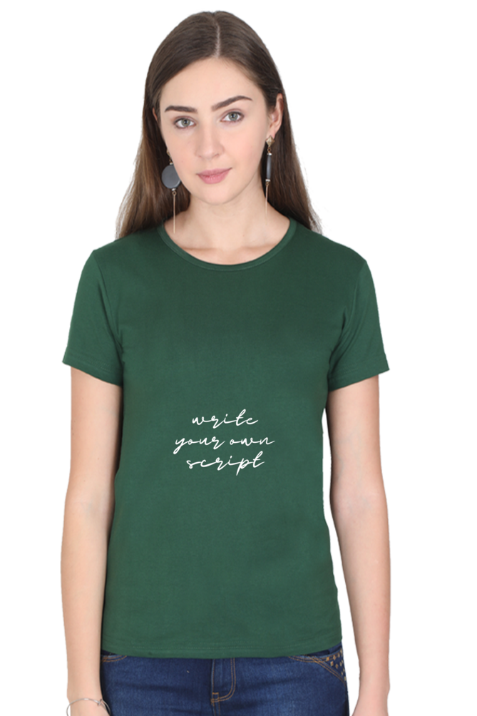 Women Round Neck Half Sleeve Classic - (write your story)