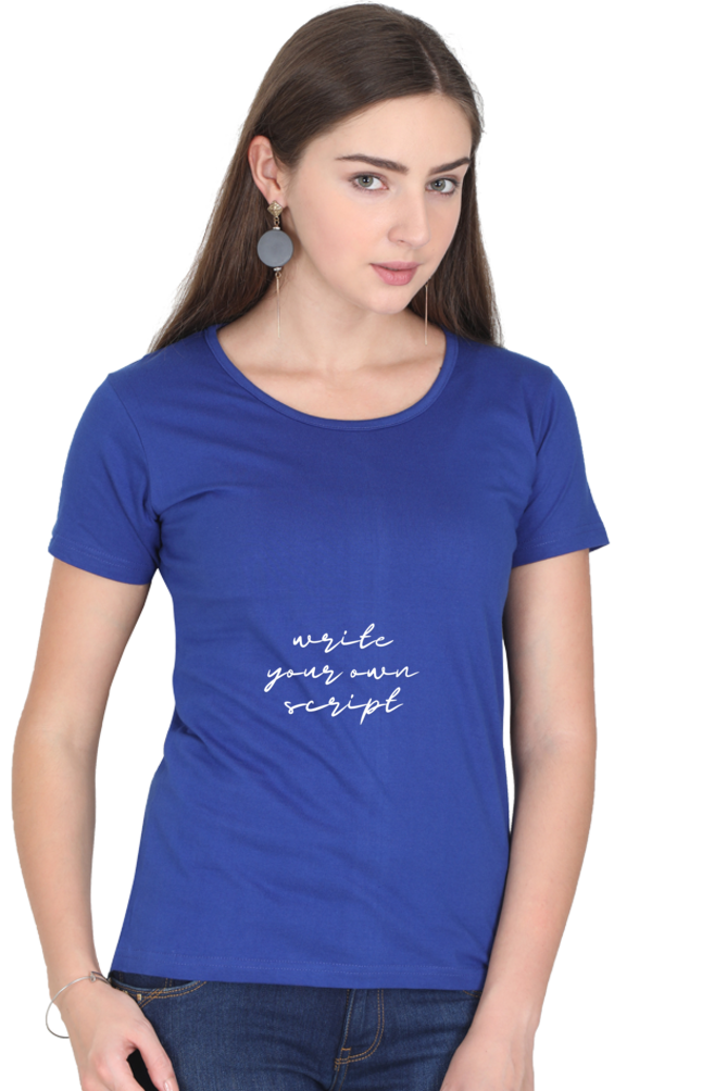 Women Round Neck Half Sleeve Classic - (write your story)