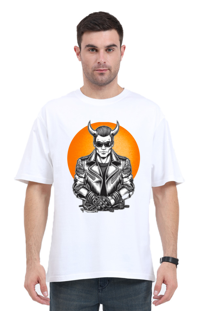 Biker-Devil-Oversized Classic T shirt