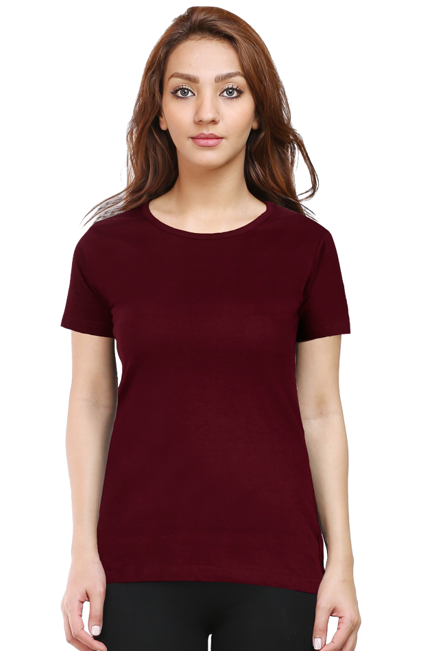 Female Round Neck Half Sleeve Classic T - shirt