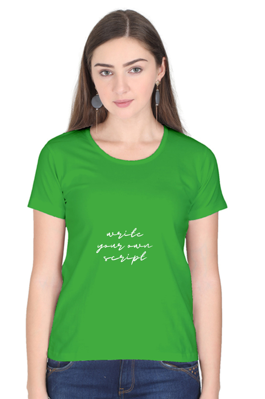 Women Round Neck Half Sleeve Classic - (write your story)