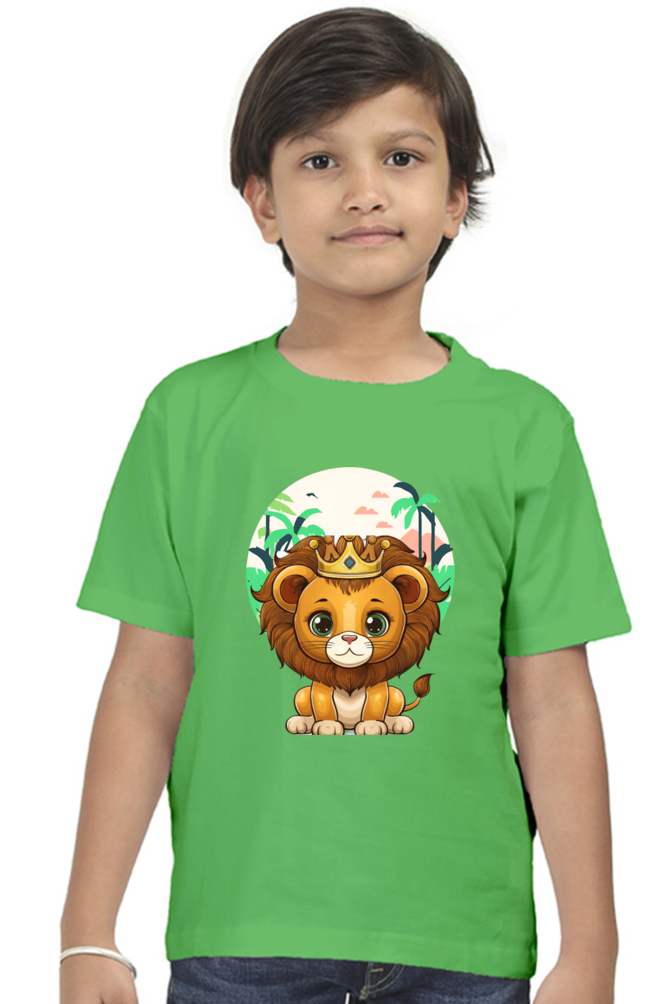 Boy's-Printed T shirt-Lion Cub