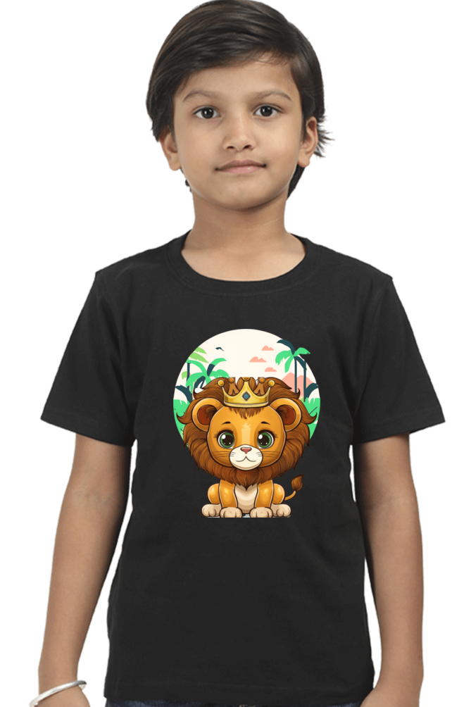 Boy's-Printed T shirt-Lion Cub