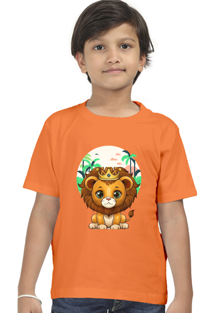 Boy's-Printed T shirt-Lion Cub