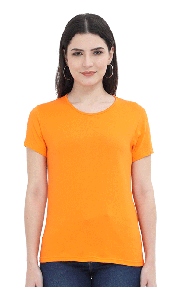 Female Round Neck Half Sleeve Classic T - shirt