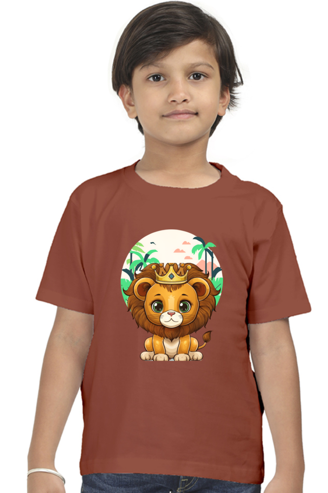 Boy's-Printed T shirt-Lion Cub