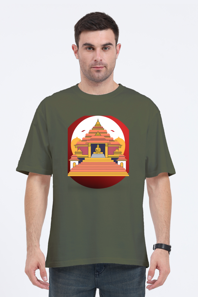 Buddha temple-over sized t shirt