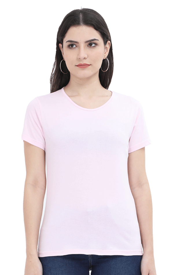 Female Round Neck Half Sleeve Classic T - shirt