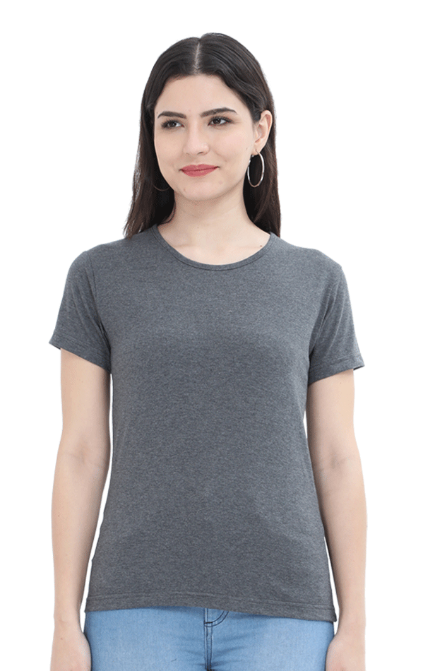 Female Round Neck Half Sleeve Classic T - shirt