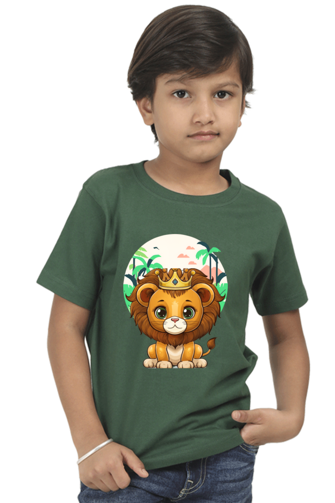 Boy's-Printed T shirt-Lion Cub