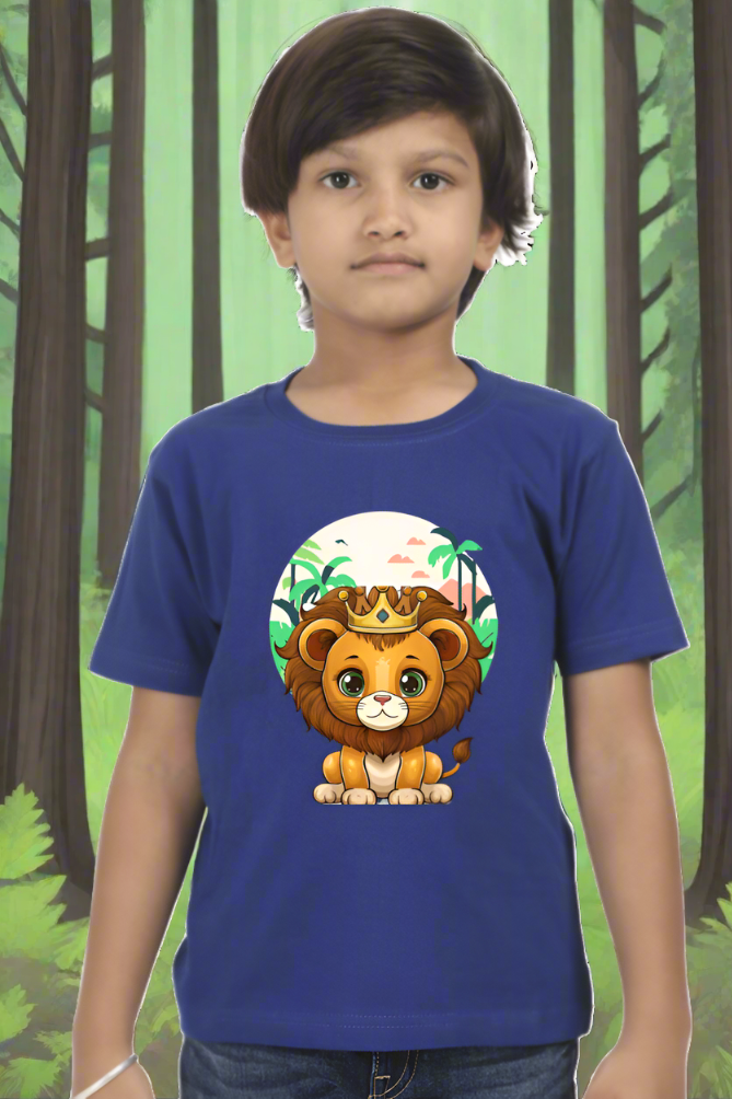 Boy's-Printed T shirt-Lion Cub